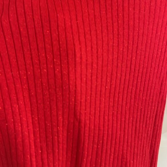 J. McLaughlin Red “Sparkle” Arlette Turtleneck Sweater - Picture 2 of 4
